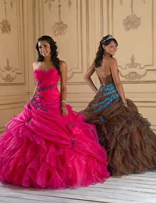 Mexican red quinceanera dress