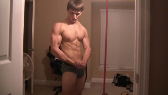 hornytexasboy:  getoncam2:  codycarpenter41:  Anybody have more of this stud?  Oh you mean THIS GUY? Â I believe he does work for Privoy.  hot flexing vid