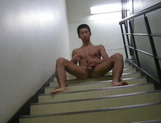 Public piss on the stairs