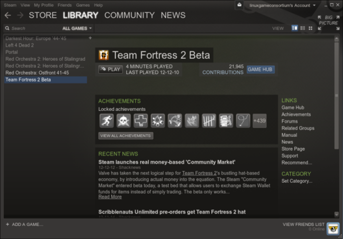 steam for linux open beta