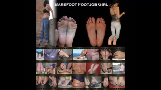 Bare feet in high heels